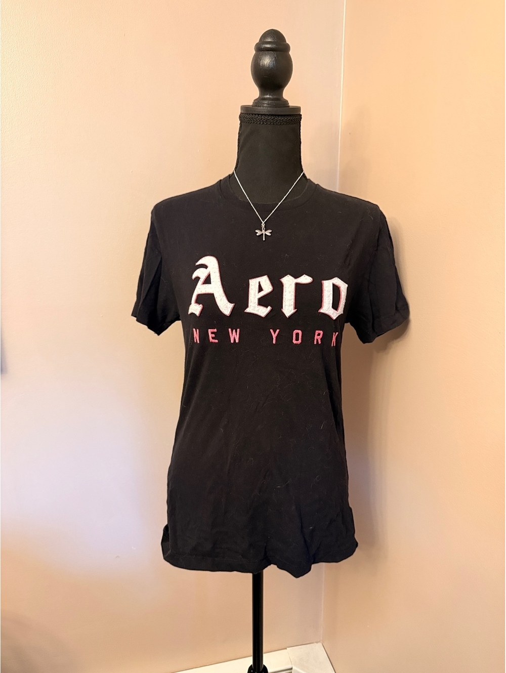 Aeropostale Black Graphic T-Shirt Size XS